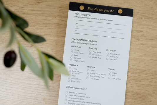 But Did You Post It? – Content Checklist Notepad