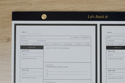 Let’s Batch It – Video Planning Notepad