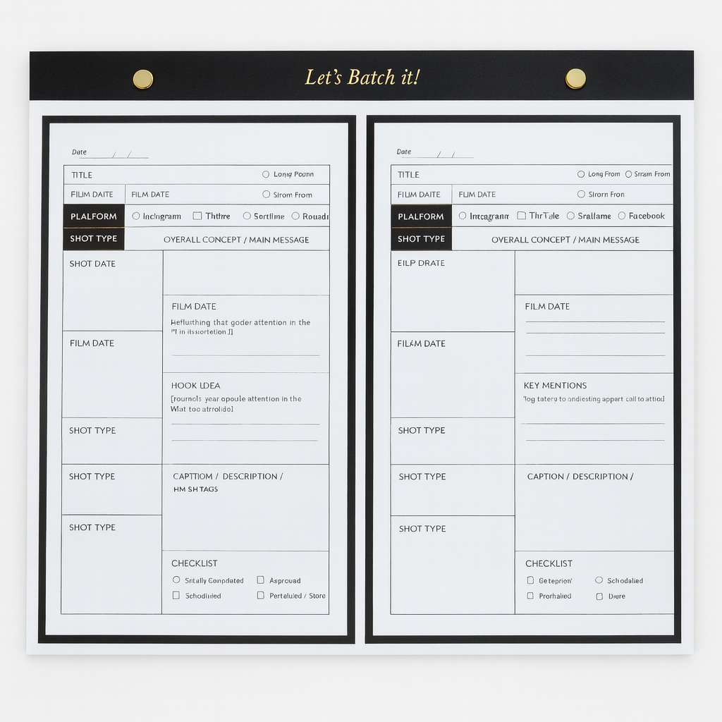 Let’s Batch It – Video Planning Notepad