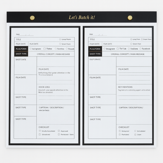Let’s Batch It – Video Planning Notepad